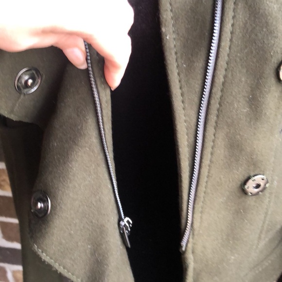 BCBG Maxazria Wool Cashmere Military Style Jacket - Picture 7 of 12